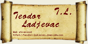 Teodor Lađevac vizit kartica